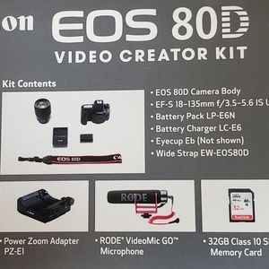 Canon EOS 80D Camera & Video Creator Kit
